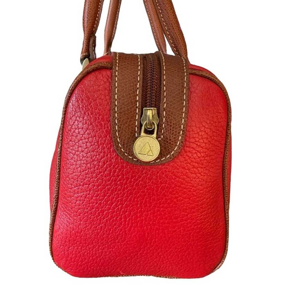 Vintage Liz Claiborne Red Genuine Leather Double … - image 2