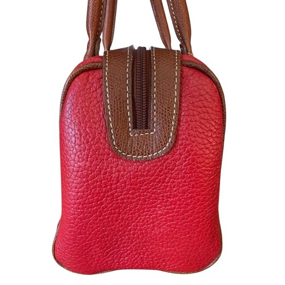 Vintage Liz Claiborne Red Genuine Leather Double … - image 3