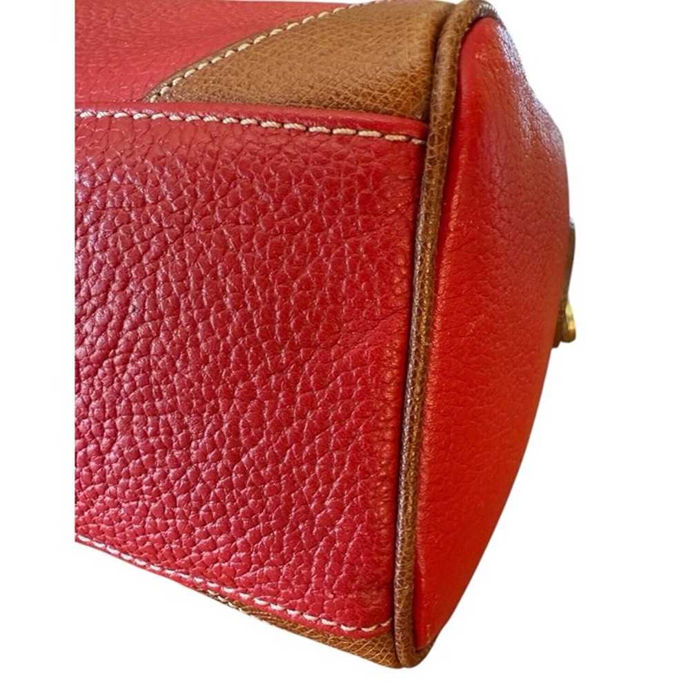 Vintage Liz Claiborne Red Genuine Leather Double … - image 6