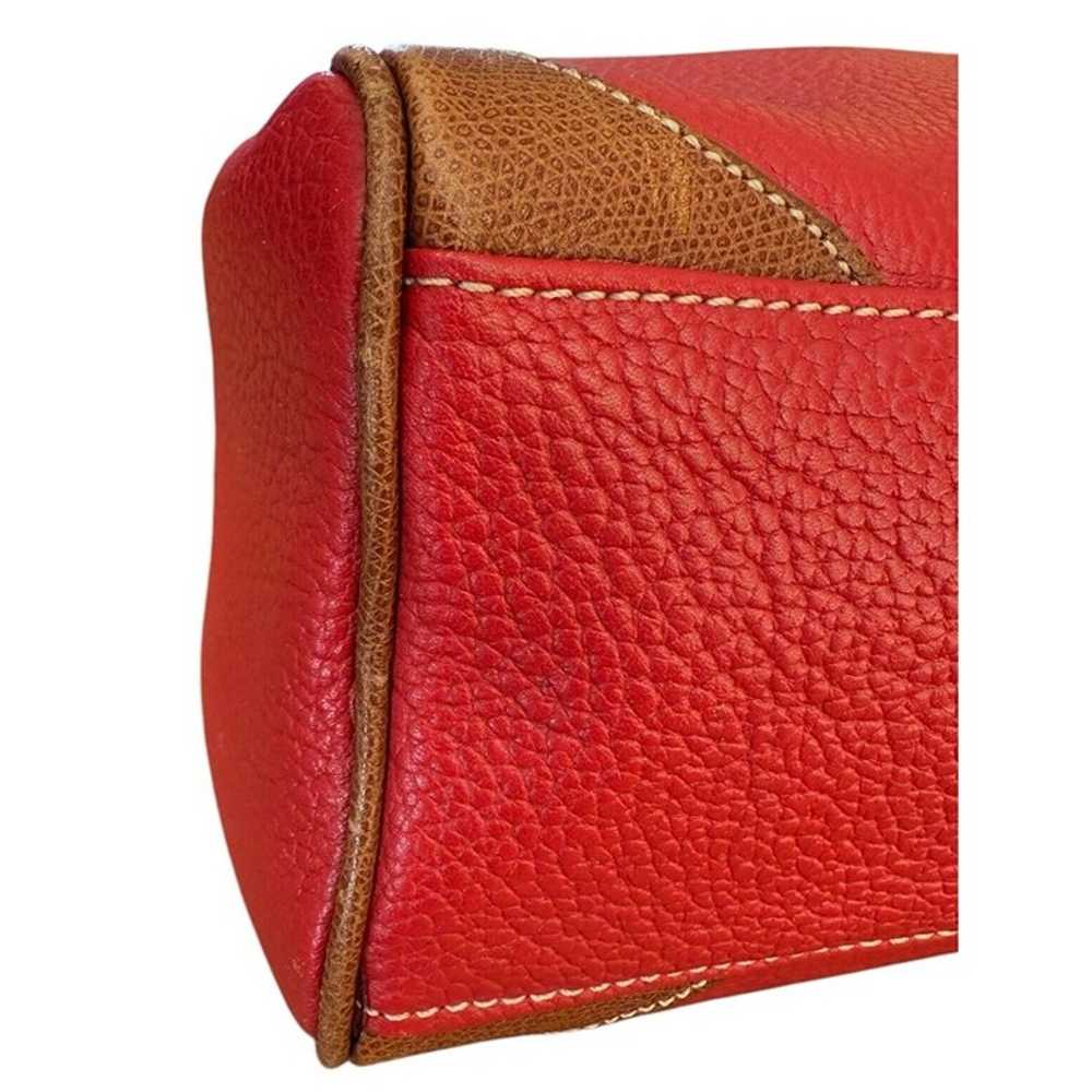 Vintage Liz Claiborne Red Genuine Leather Double … - image 7