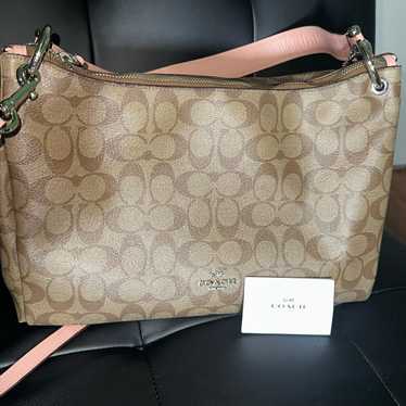 Coach Mia Shoulder Bag Signature Khaki Petal - image 1