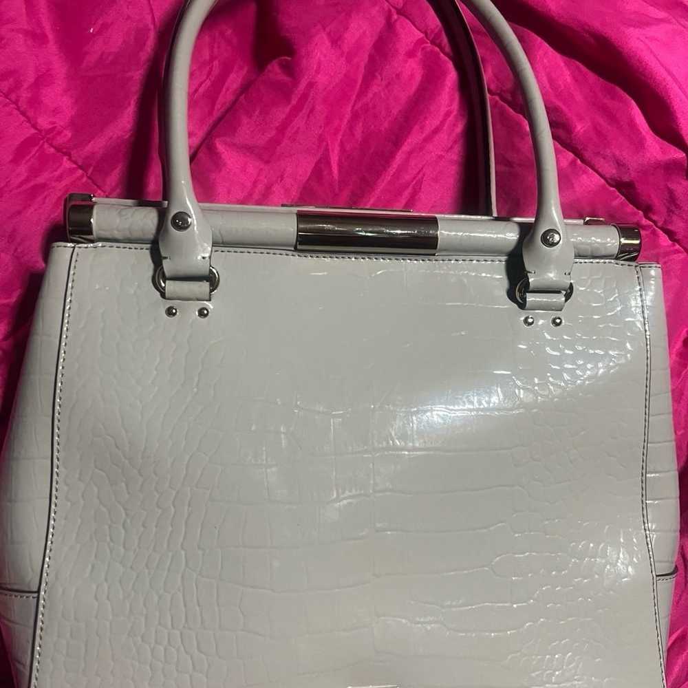 Kate Spade Grey Knightsbridge Constance Croc Embo… - image 1