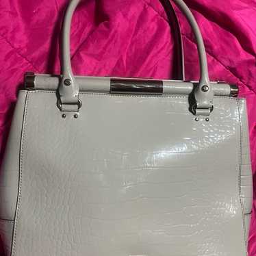 Kate Spade Grey Knightsbridge Constance Croc Embo… - image 1