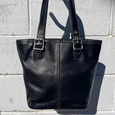 2003 Vintage Coach Black Hampton Tote