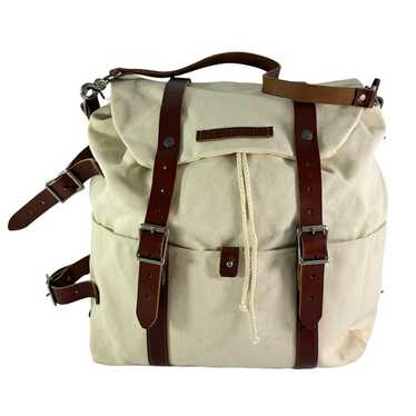 FAWN + CUB Off White Nylon & Brown Leather Ruckus 