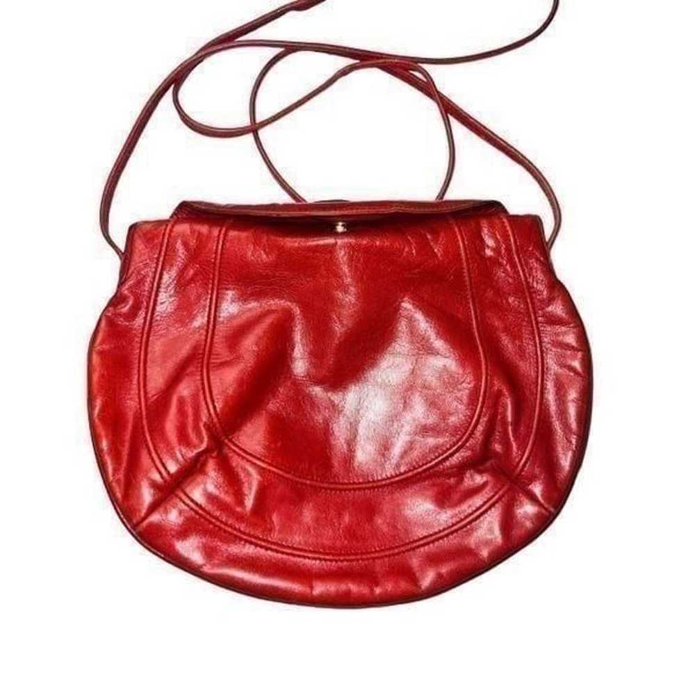 Vintage Walter Steiger Paris Small Red Leather Cr… - image 1