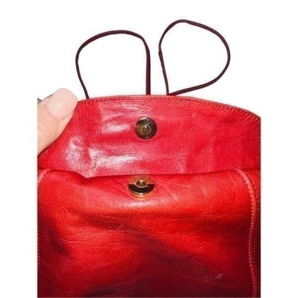 Vintage Walter Steiger Paris Small Red Leather Cr… - image 4