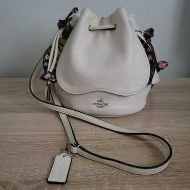 Coach Petal Leather Bucket Drawstring Crossbody