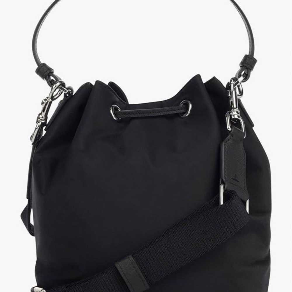 Black Nylon Bucket Bag - image 2