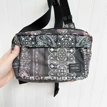 Neighborhood Japan Porter Waist Bag Black Grey Pa… - image 1