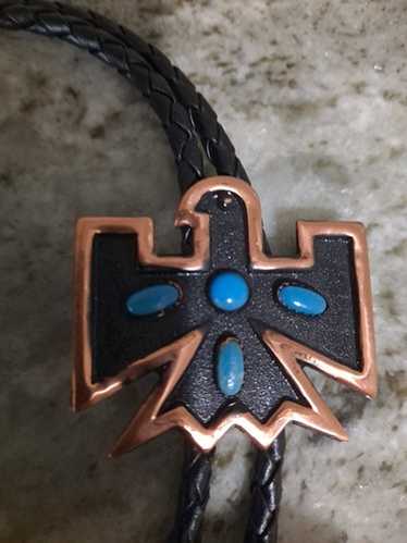 超レア！アリゾナ80sネイティブアメリカン　インディアン首長ビールジョッキナバホ Native american bolo american eagle tie - Gem