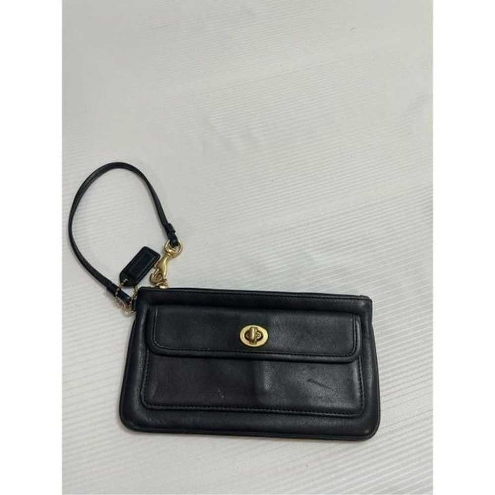 COACH Vintage Black Front Flap Turn Lock pocket C… - image 1