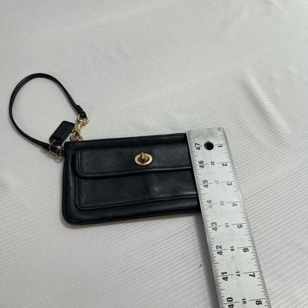 COACH Vintage Black Front Flap Turn Lock pocket C… - image 4