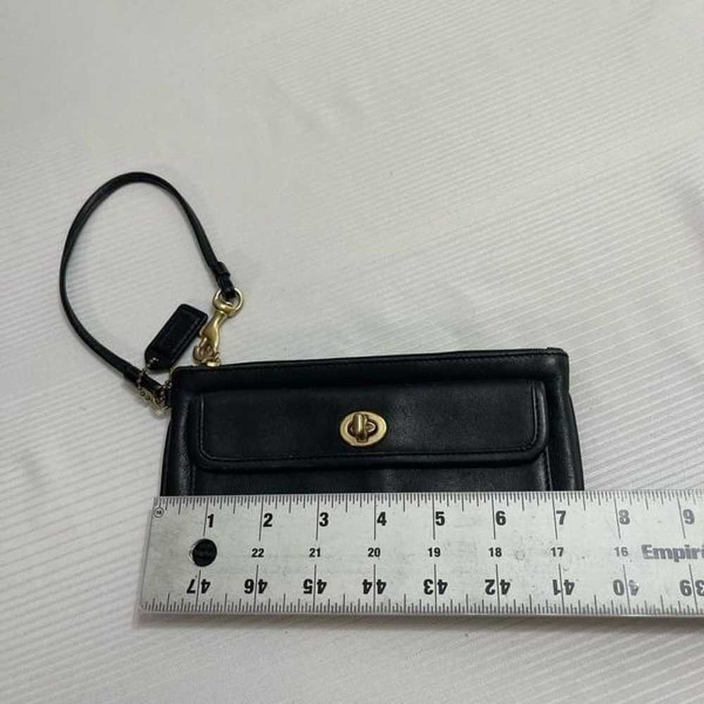 COACH Vintage Black Front Flap Turn Lock pocket C… - image 5