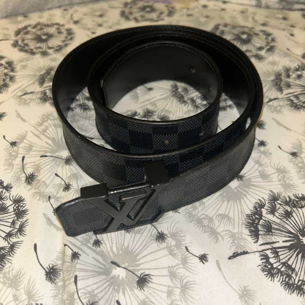 Louis Vuitton Black Damier Belt EUC Size 36 - image 4