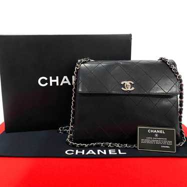 CHANEL Shoulder Bag lambskin black Matrasse - image 1