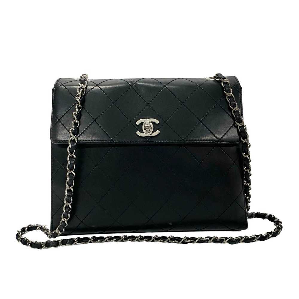 CHANEL Shoulder Bag lambskin black Matrasse - image 2