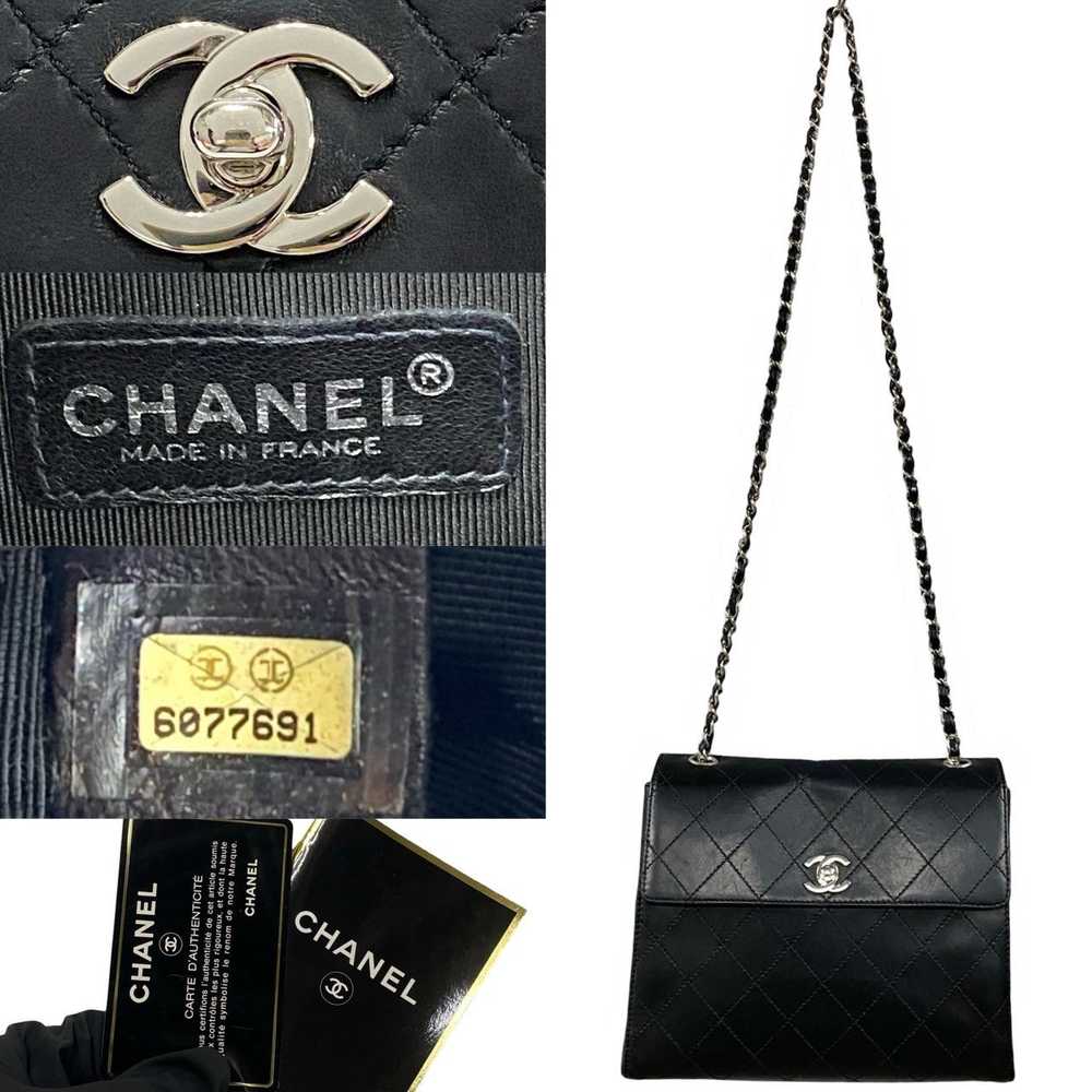 CHANEL Shoulder Bag lambskin black Matrasse - image 4