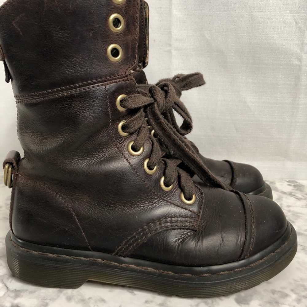 Dr Martens Air Wair Brown leather combat boots Wo… - image 2