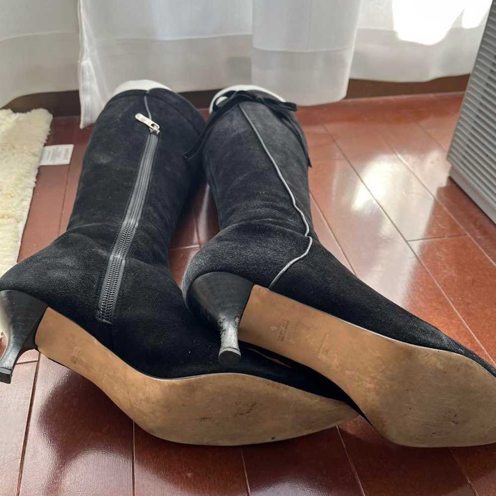 Black Suede Long Boots High Heels - image 3