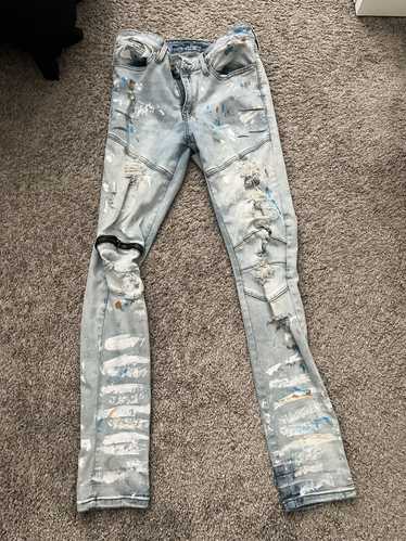 Rue 21 Blue painted Jeans - image 1