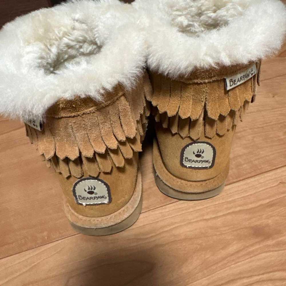 BEARPAW Fringe Beige Shearling Boots 23 centimete… - image 4