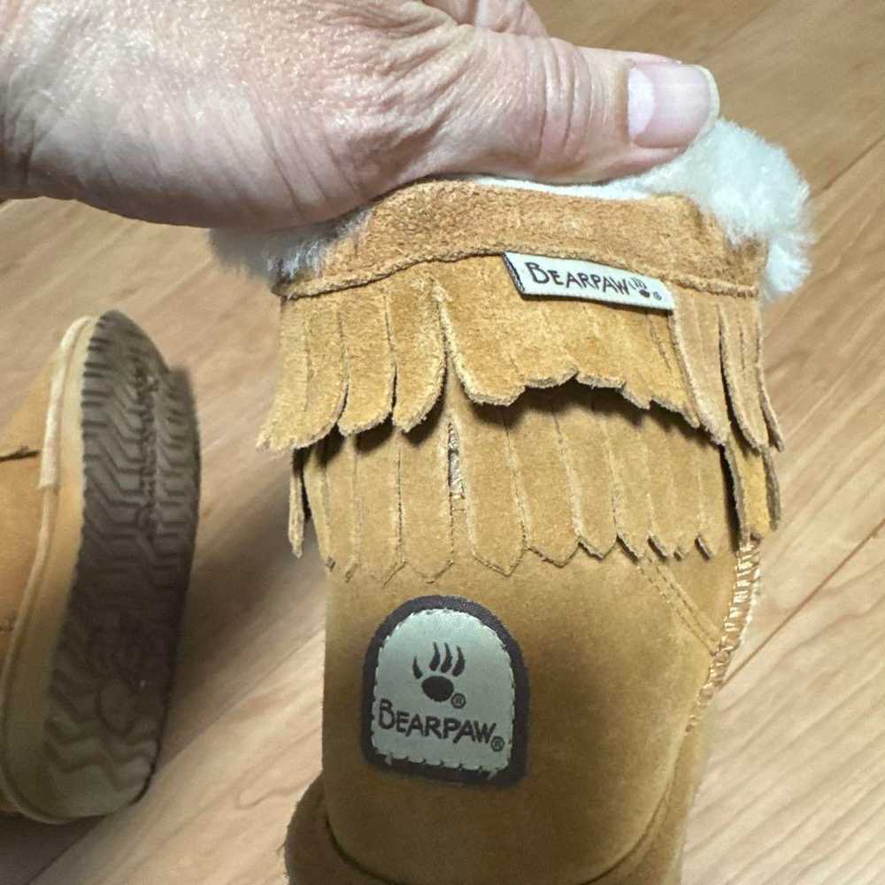 BEARPAW Fringe Beige Shearling Boots 23 centimete… - image 7