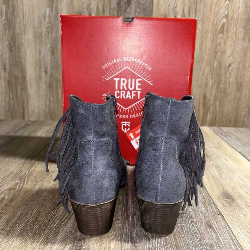 True Craft Women’s US Size 7 Blue Faux Suede Frin… - image 7