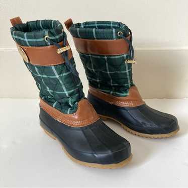 Tommy Hilfiger Winter Boots Plaid Women's Size 6