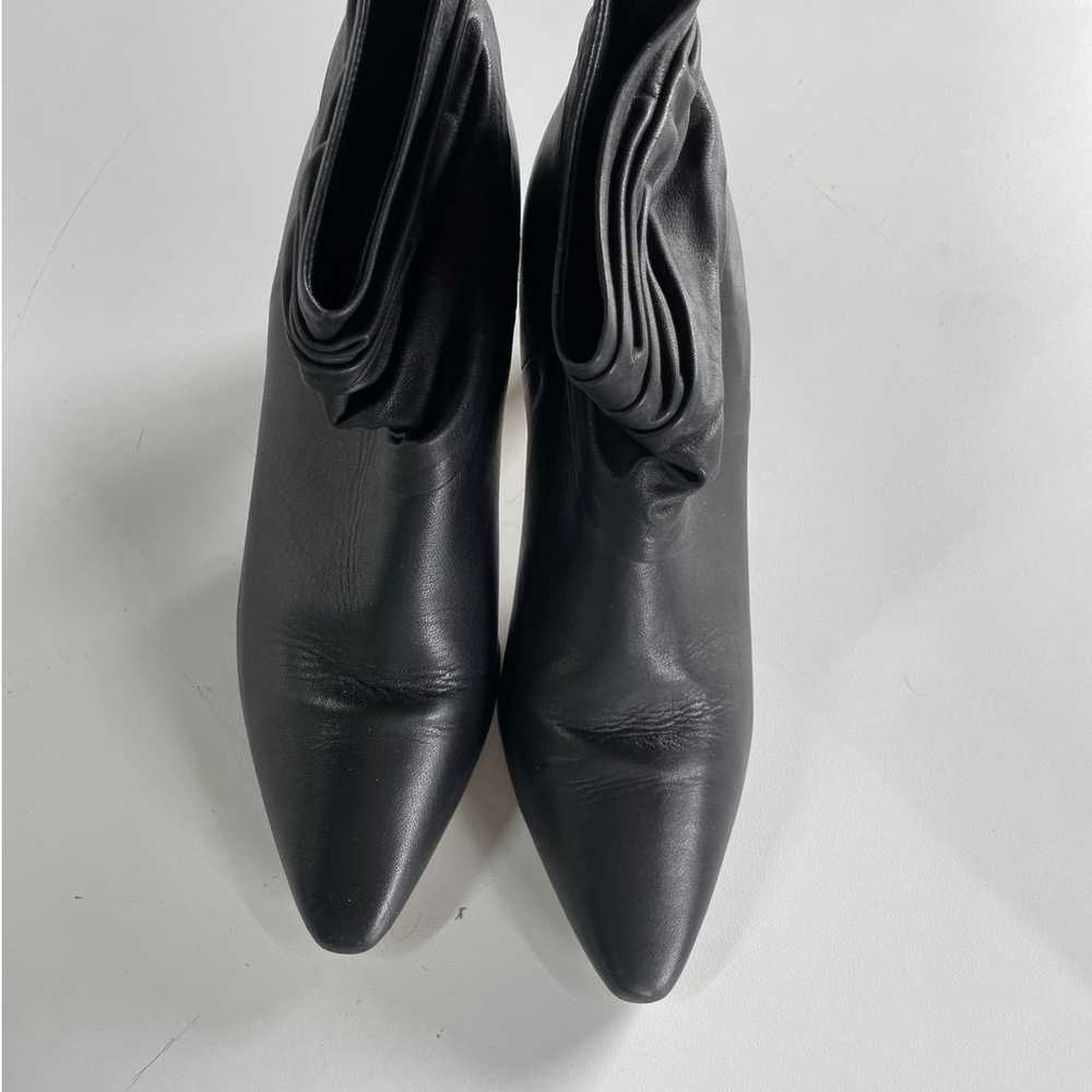 Avellini Boots Womens 6.5 Black Pointed Ruched Sl… - image 8