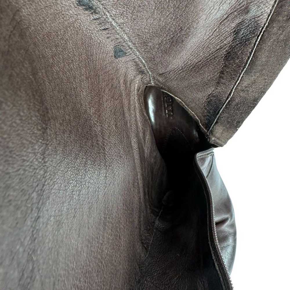 Born Navi Brown Handcrafted Leather Side-Zip Knee… - image 11