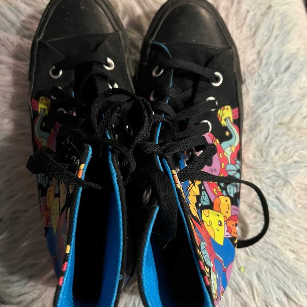 Multi colored black converse cartoon design - image 2