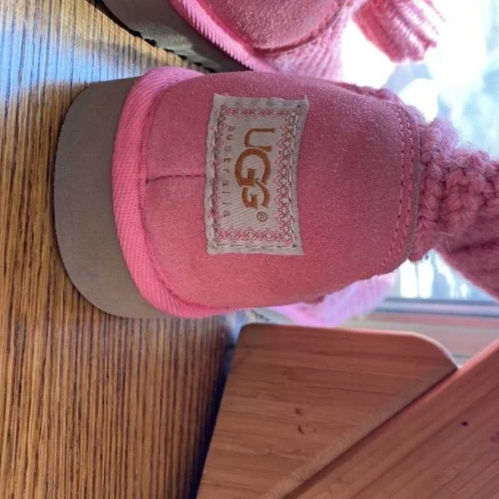 Ugg Pink Sweater Tall Boots - image 4