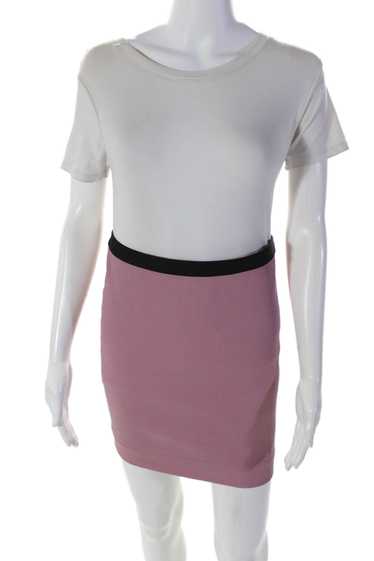 Helmut Lang Womens Solid Pink Leather Pull On Mini