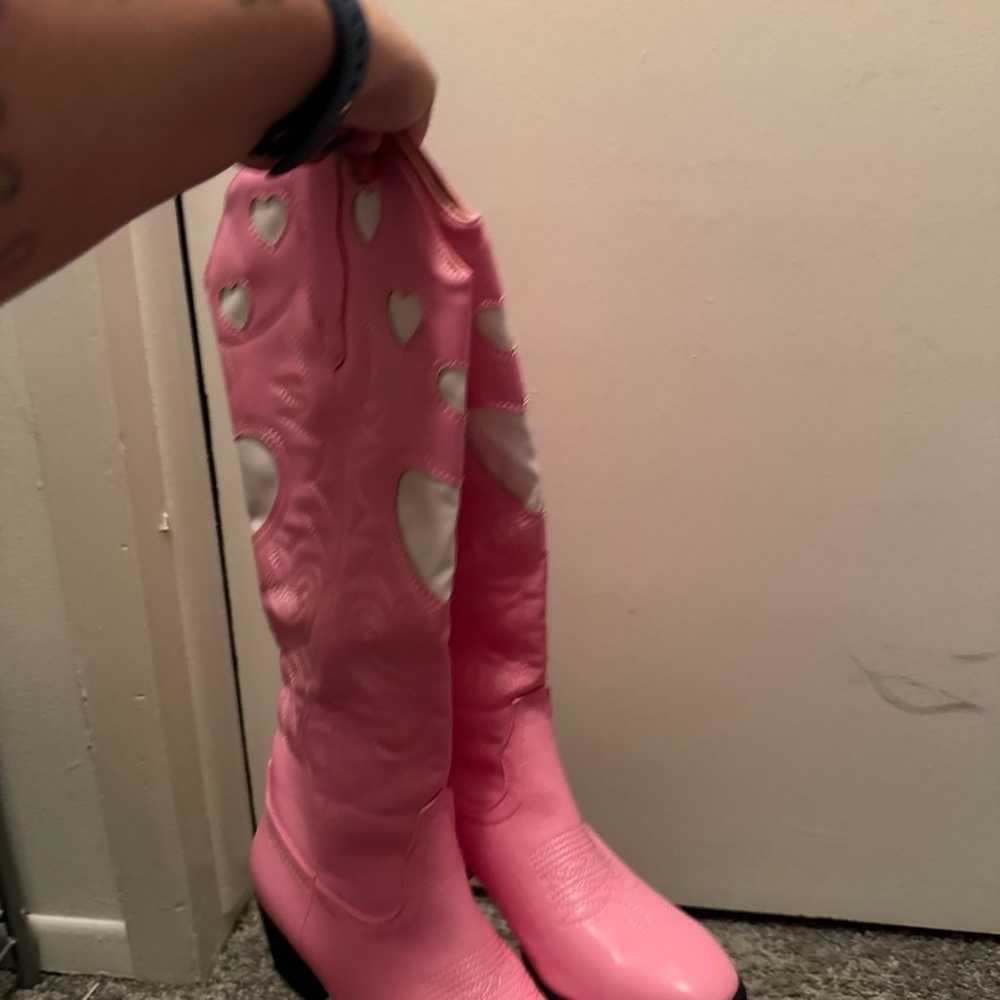 Pink Heart cowboy boots - image 1