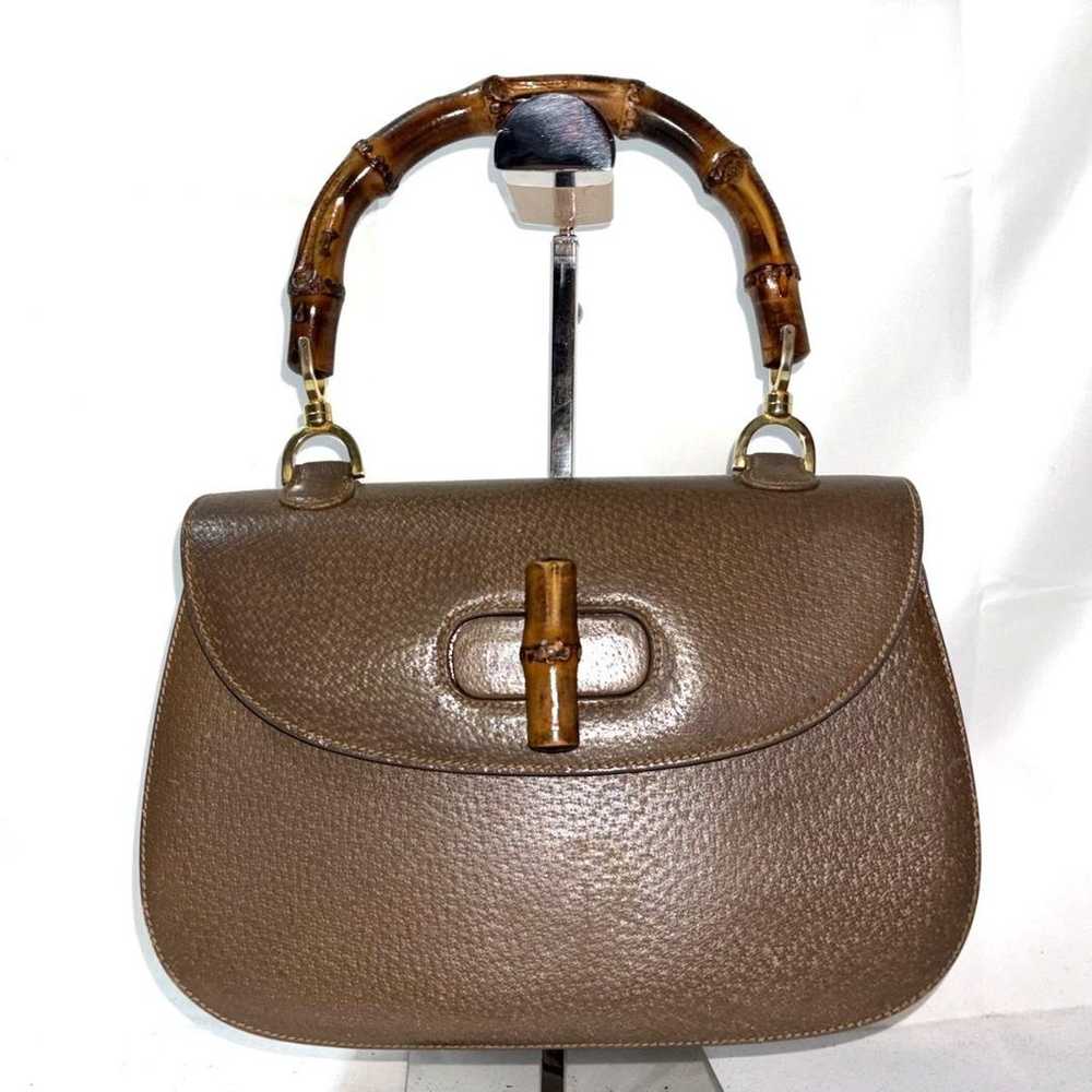 GUCCI Bamboo Pigskin Turn Lock Old Gucci Handbag - image 1