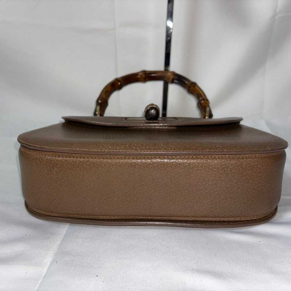 GUCCI Bamboo Pigskin Turn Lock Old Gucci Handbag - image 4