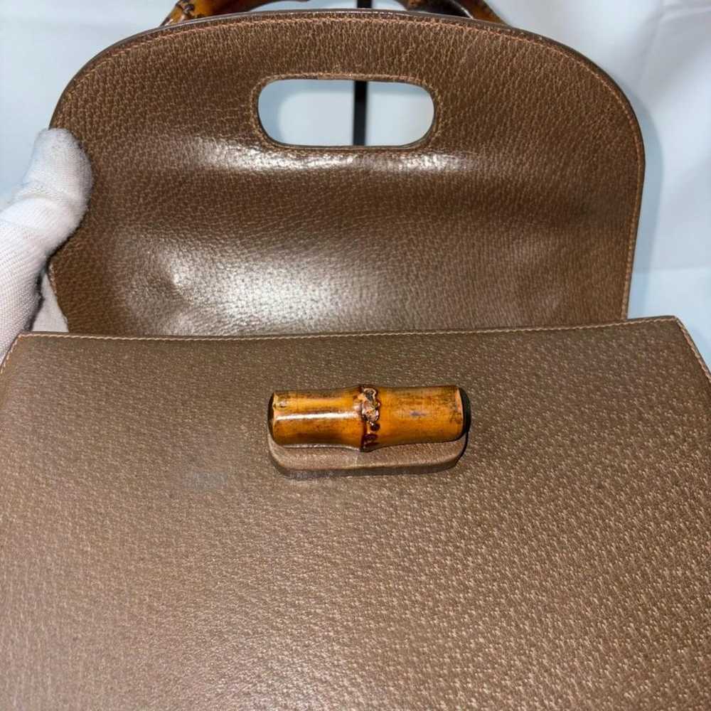 GUCCI Bamboo Pigskin Turn Lock Old Gucci Handbag - image 5