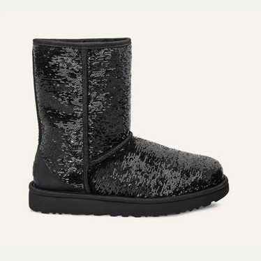 Ugg Australia Glitter Sequin Boot Black Size 8