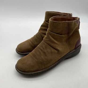 Clarks Slouch Booties Suede Womens Size 8  Brown … - image 1