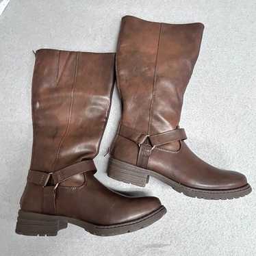 Born boc Women Brown Faux Leather Boots size 11 T… - image 1