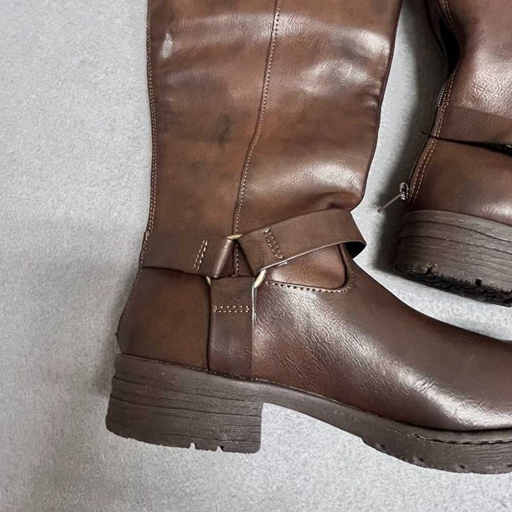 Born boc Women Brown Faux Leather Boots size 11 T… - image 3