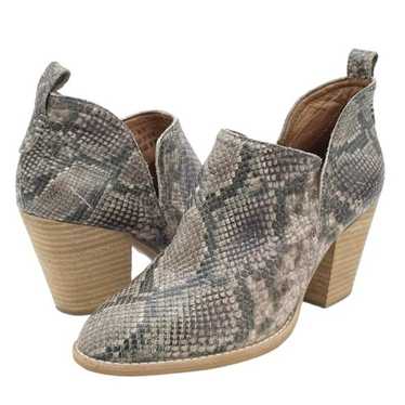 Jeffrey Campbell Rosalee Taupe Gray Snake Print L… - image 1