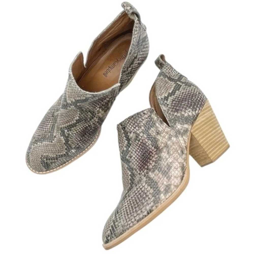 Jeffrey Campbell Rosalee Taupe Gray Snake Print L… - image 2