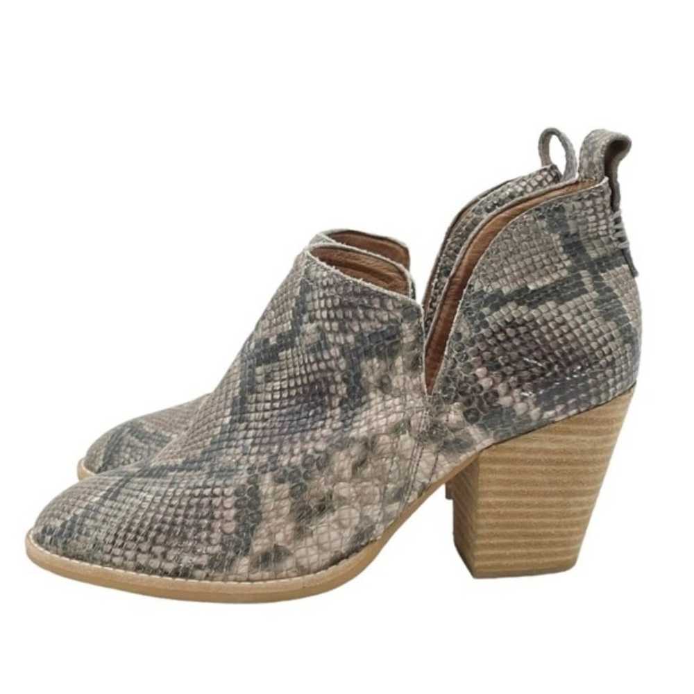 Jeffrey Campbell Rosalee Taupe Gray Snake Print L… - image 4