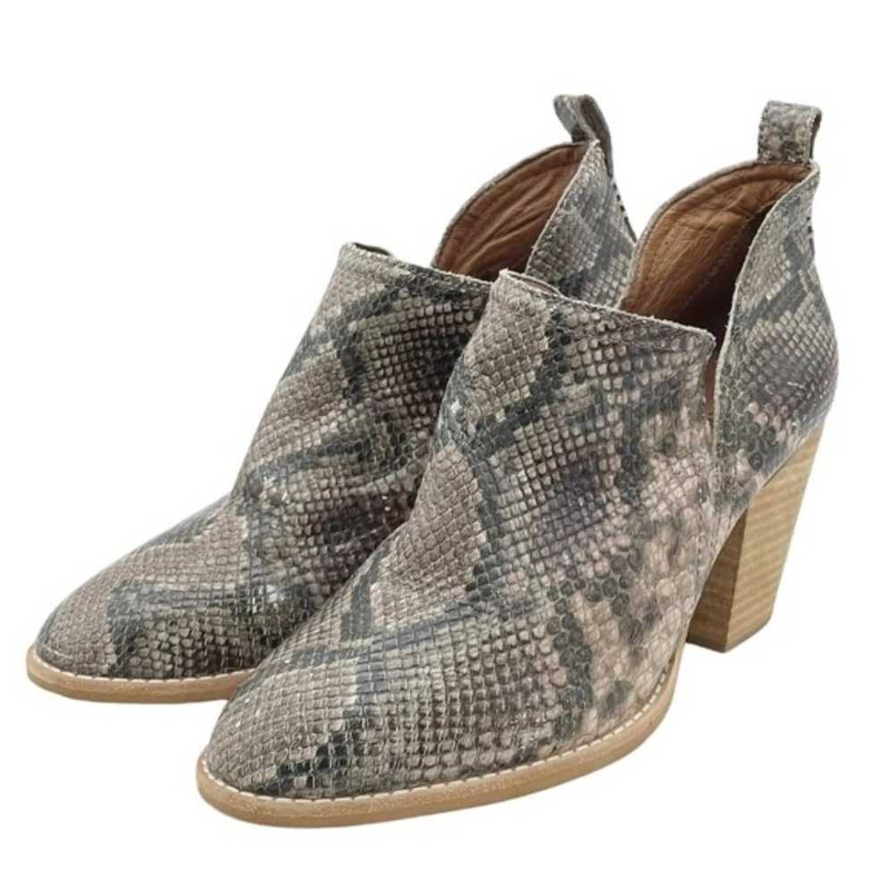 Jeffrey Campbell Rosalee Taupe Gray Snake Print L… - image 5