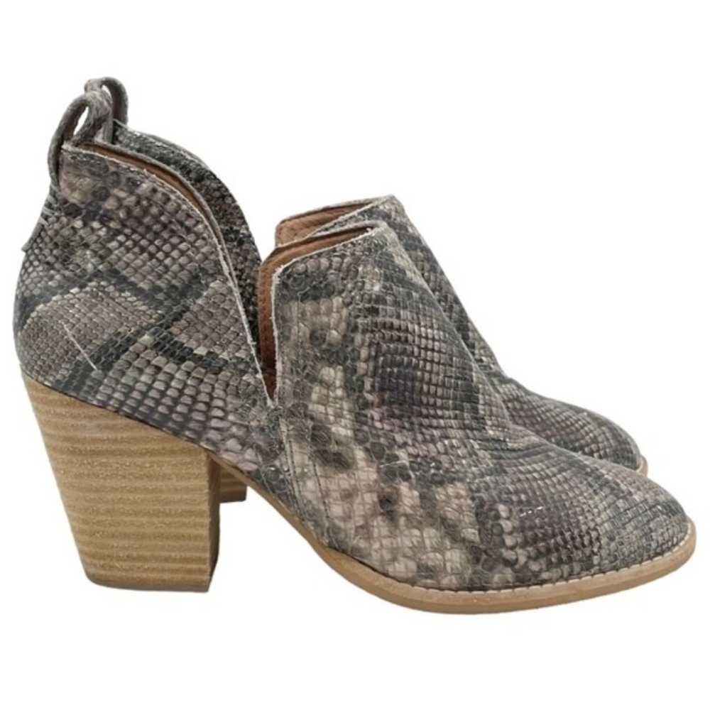 Jeffrey Campbell Rosalee Taupe Gray Snake Print L… - image 8