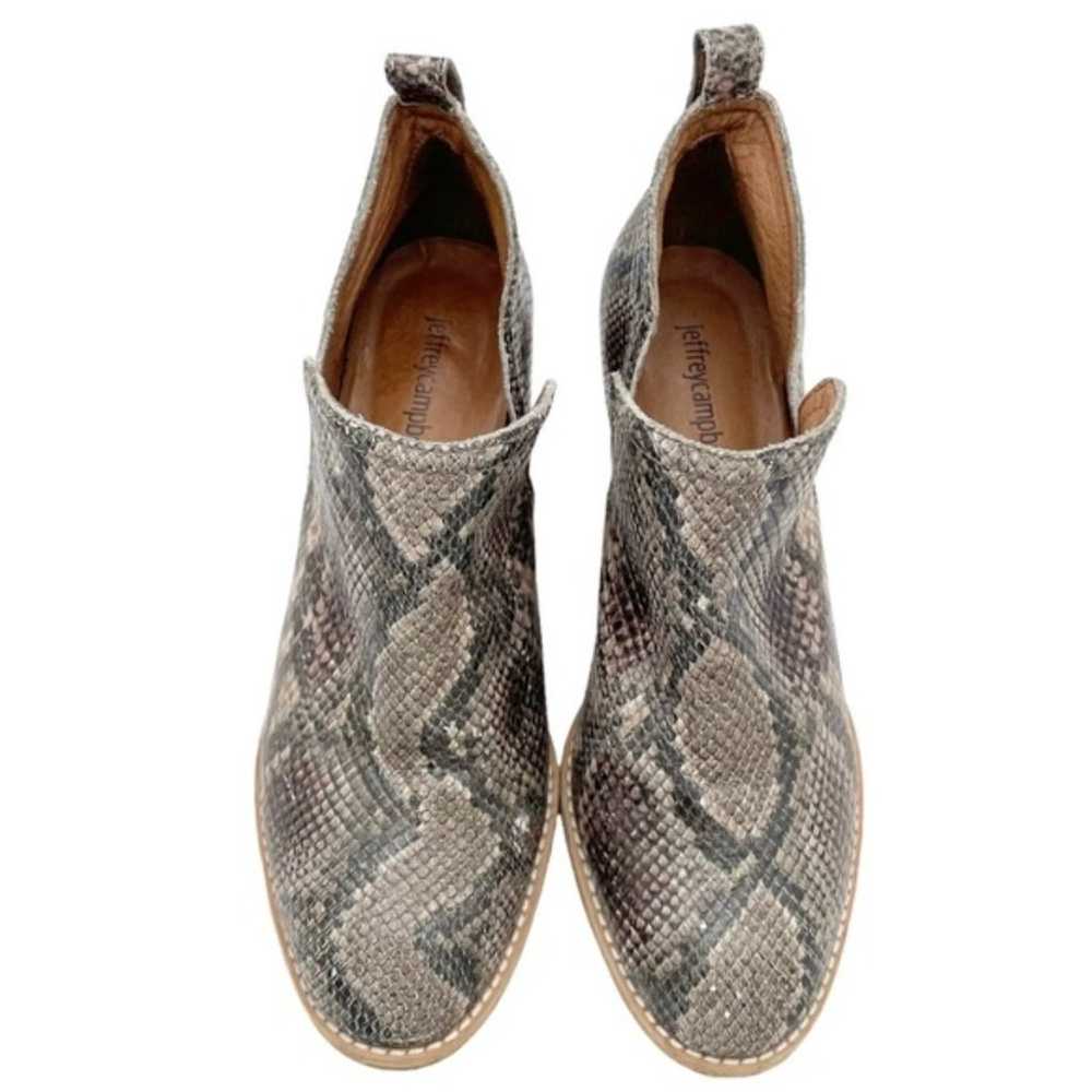 Jeffrey Campbell Rosalee Taupe Gray Snake Print L… - image 9