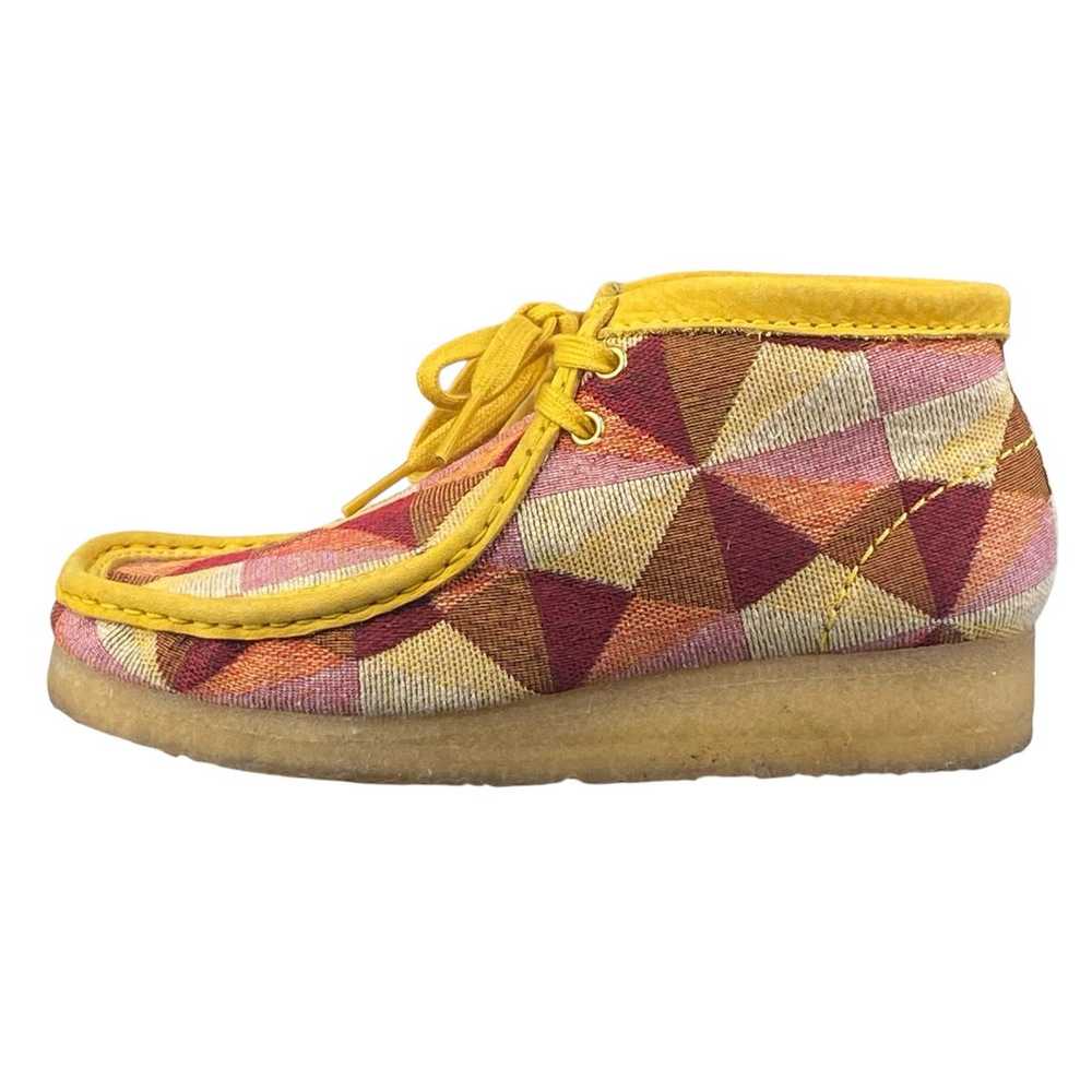 Clarks Women’s Wallabee Yellow Jacquard Lace Up B… - image 3