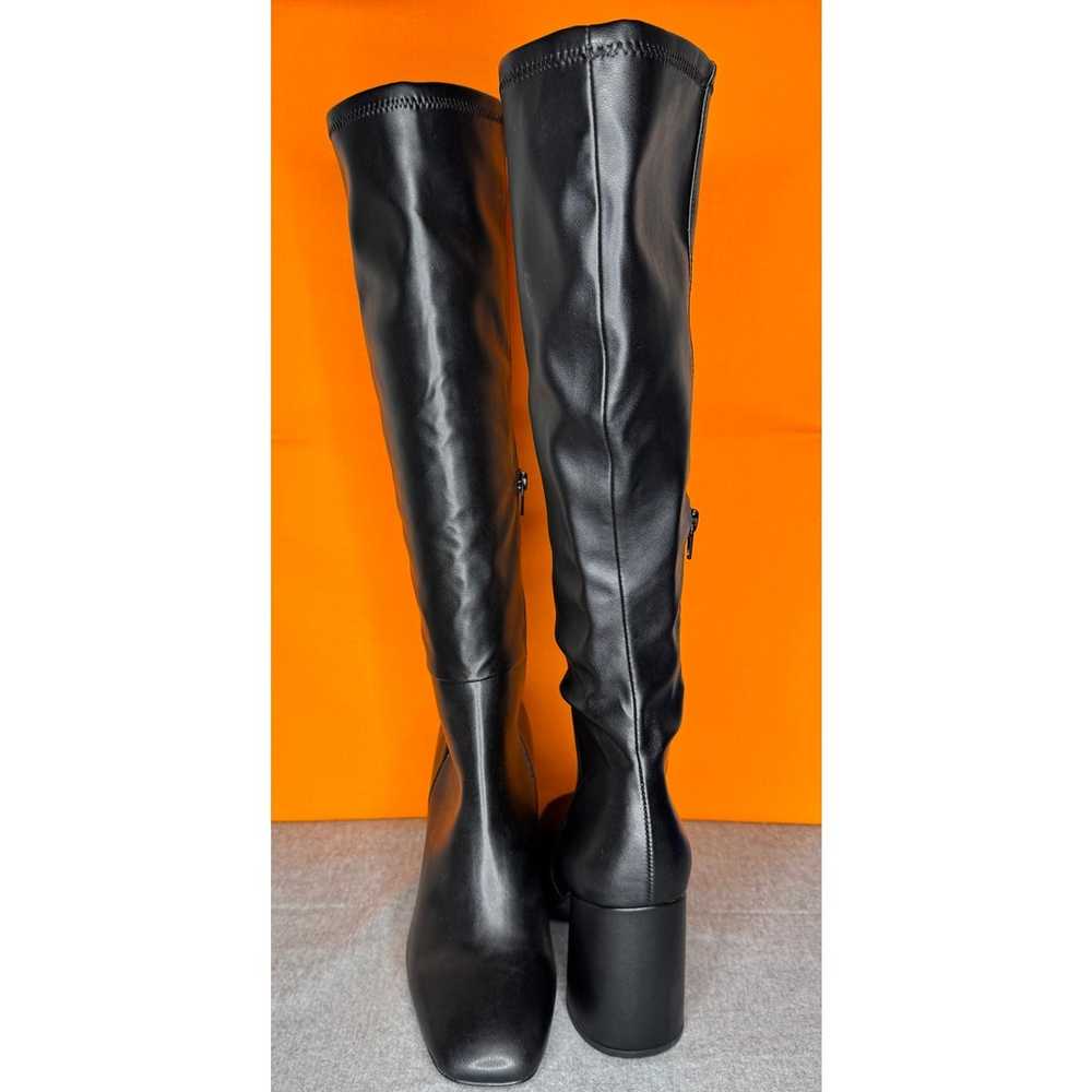 Steve Madden Lizah Knee High Chunky Black Boot Zi… - image 2